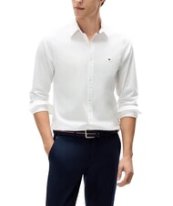 TOMMY HILFIGER TH Camisa de algod&oacute;n el&aacute;stico de manga larga - Camisas de hombre