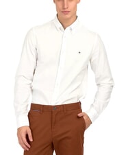 TOMMY HILFIGER TH Camisa de algod&oacute;n el&aacute;stico de manga larga - Camisas de hombre