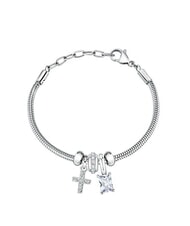 MORELLATO TORCHON Pulsera de serpiente con cruz y cristal SILVER - Pulseras - 1
