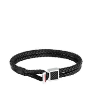 SECTOR BANDY Pulsera de cuero trenzado para hombre negro - Pulseras de hombre - 1