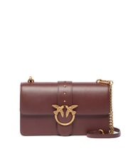 PINKO LOVE ONE CLASSIC Bolso bandolera de piel con solapa - Bolsos Mujer