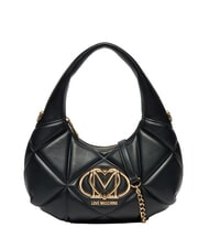 LOVE MOSCHINO EMBOSSED Bolso de hombro, con correa para el hombro negro - Bolsos Mujer - 1