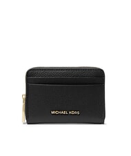 MICHAEL KORS JET SET Tarjetero de piel con monedero negro - Carteras Mujer - 1