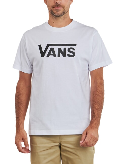 VANS CLASSIC Camiseta de manga corta con estampado de logotipo blanco - camiseta