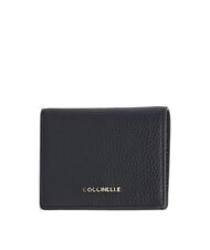 COCCINELLE METALLIC SOFT  Cartera peque&ntilde;a de cuero negro - Carteras Mujer - 1