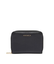 COCCINELLE METALLIC SOFT Cartera con cremallera alrededor negro - Carteras Mujer - 1