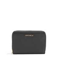 COCCINELLE METALLIC SOFT  Cartera mediana de piel negro - Carteras Mujer - 1