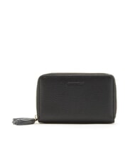 COCCINELLE TASSEL Cartera con cremallera alrededor negro - Carteras Mujer - 1