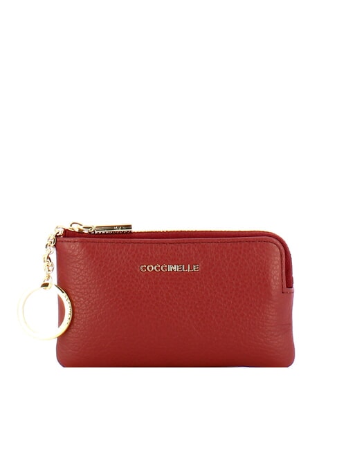 COCCINELLE METALLIC SOFT monedero tipo sobre brandy - Carteras Mujer