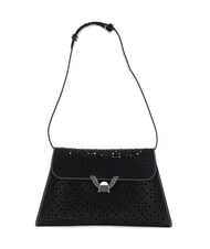 COCCINELLE DEW COW PERFORED Bolso de hombro de piel negro - Bolsos Mujer - 1