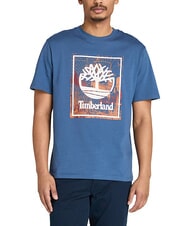 TIMBERLAND FRONT SEASONAL STACK Camiseta de algod&oacute;n oc&eacute;ano - camiseta - 1