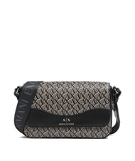 ARMANI EXCHANGE WAVE MONOGRAM Bolso de hombro lubina marr&oacute;n / negra - Bolsos Mujer - 1