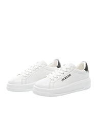 LOVE MOSCHINO ECLIPSE 50 Zapatillas de cuero blanco negro - Zapatos Mujer - 1