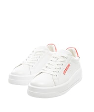 LOVE MOSCHINO ECLIPSE 50 Zapatillas de cuero blanco/rojo - Zapatos Mujer - 1