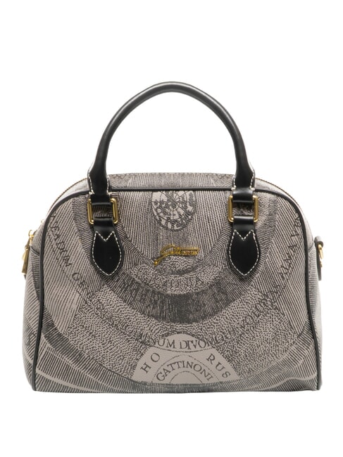 GATTINONI PLANETARIUM Bolso mediano tipo c&uacute;pula con correa para el hombro monocrom&aacute;tico gris claro/negro - Bolsos Mujer
