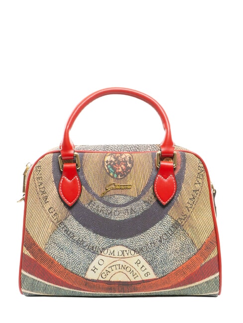 GATTINONI PLANETARIUM Bolso mediano tipo c&uacute;pula con correa para el hombro cl&aacute;sico/coral - Bolsos Mujer