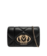 LOVE MOSCHINO EMBOSSED Mini bolso de hombro negro - Bolsos Mujer - 1