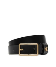 CALVIN KLEIN CLASSIC BUCKLE Cintur&oacute;n de cuero negro / oro claro antiguo - Cinturones - 1
