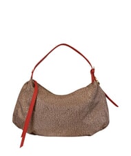 BORBONESE PRIVE Bolso de hombro tipo hobo papaya beige/roja - Bolsos Mujer - 1
