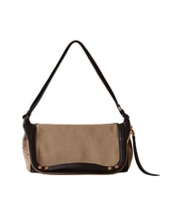 BORBONESE FRAME Bolso de hombro natural/&eacute;bano - Bolsos Mujer - 1