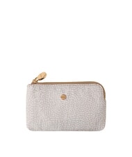 BORBONESE CLASSICA Estuche para monedas con llavero algod&oacute;n blanco - Llaveros - 1