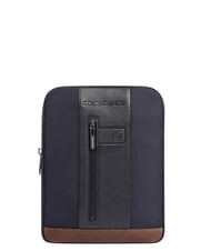 PIQUADRO BRIEF 2 bolso ipad en tejido reciclado azul/cuero - Bandoleras Hombre - 1