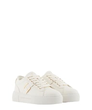 ARMANI EXCHANGE KURT Zapatillas blanco roto + oro p&aacute;lido - Zapatos unisex - 1