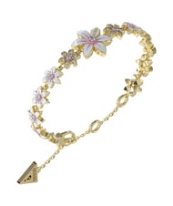 GUESS WHITE LOTUS Pulsera con m&uacute;ltiples dijes y motivo de loto. oro - Pulseras - 1