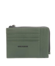 PIQUADRO CORNER SPECIALE GOMMATO Titular de la tarjeta Zip VERDE - Carteras Hombre - 1