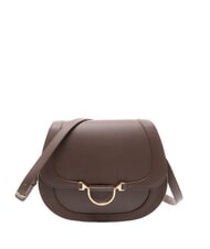 BORBONESE OVAL T Bolso bandolera mediano con solapa chocolate - Bolsos Mujer - 1