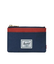 HERSCHEL OSCAR Tarjetero plano con cremallera iris negro/ocre rojo/sarga - Carteras Hombre - 1
