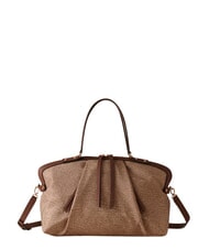 BORBONESE FRAME Bolso tipo ba&uacute;l con correa para el hombro. beiger yegua - Bolsos Mujer - 1