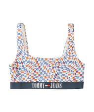 TOMMY HILFIGER TH Sujetador de disfraz Impresi&oacute;n de verificaci&oacute;n de ola de bandera - Ba&ntilde;adores de mujer - 1