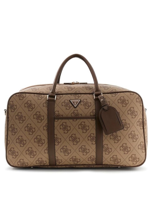 GUESS BERTA Bolsa de viaje con correa para el hombro. logotipo de caf&eacute; con leche / marr&oacute;n - Bolsas de viaje