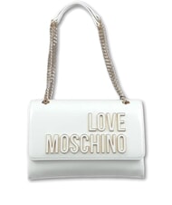LOVE MOSCHINO ENAMELED Bolso de hombro / bolso cruzado blanco - Bolsos Mujer - 1