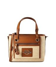 LOVE MOSCHINO STRAW CHIC Bolso de mano con correa para el hombro. natural/cuero - Bolsos Mujer - 1