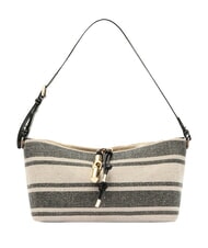 FURLA DEBBY Bolso de hombro, de piel y lino. tonos &iacute;ndigo - Bolsos Mujer - 1