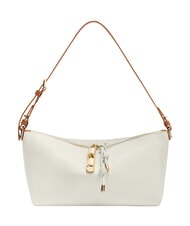 FURLA DEBBY Bolso de hombro de piel crema + brandy - Bolsos Mujer - 1