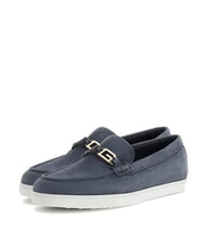 GUESS HEAWS mocasines de cuero azul - Zapatos Mujer - 1