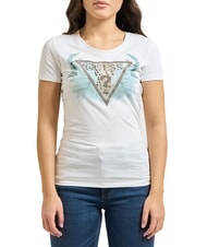 GUESS FEATHER TRIANGLE Camiseta de algod&oacute;n purwhite - camiseta - 1