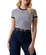 GUESS STRIPED MINI 4G LOGO Camiseta a rayas azul ennegrecido y w - camiseta - 1