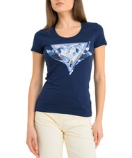 GUESS FEATHER TRIANGLE  azul ennegrecido - camiseta - 1