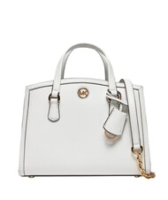 MICHAEL KORS CHANTAL Bolso de mano con correa para el hombro, de piel. blanco - Bolsos Mujer - 1