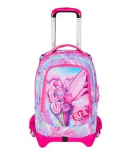 SJGANG PLUSHY RABBIT Mochila con carrito de 3 ruedas, desmontable mu&ntilde;eca rosa - Mochilas con ruedas - 1