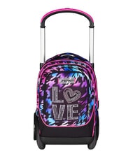SEVEN GLOW LOVE Mochila con carrito de 2 ruedas desmontable negro - Mochilas con ruedas - 1
