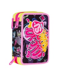 SJGANG GAME-LED GIRL Estuche para l&aacute;pices con 3 cremalleras mu&ntilde;eca rosa - Estuches y Accesorios - 1