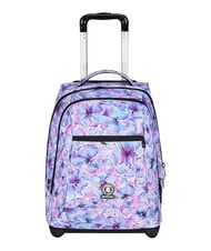 INVICTA FANTASY GRS Mochila con carrito de 2 ruedas, fija flores claras - Mochilas con ruedas - 1