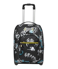 SEVEN GRAFFITI BOY Mochila con carrito de 2 ruedas, fija negro - Mochilas con ruedas - 1