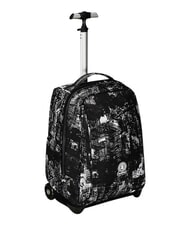 INVICTA FANTASY GRS Mochila con carrito de 2 ruedas, fija ciudad negra - Mochilas con ruedas - 1