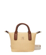 TOMMY HILFIGER POPETTE Bolso de mano con correa para el hombro. arena mono - Bolsos Mujer - 1